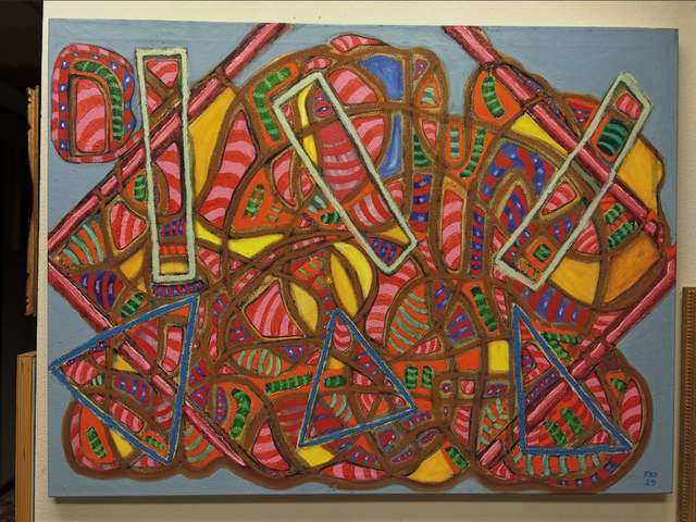 Encore, oil stick on canvas by Francis X. Donovan