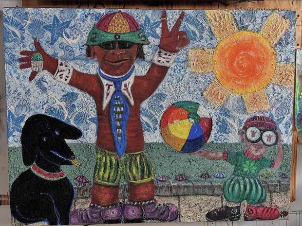 Sunday at the Beach, work by Francis X. Donovan